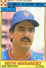 1984 Topps Cereal       032      Keith Hernandez